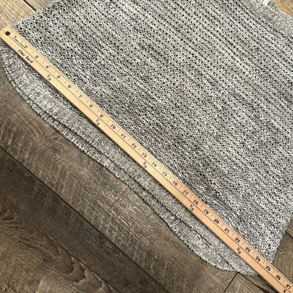 Eileen Fisher Women's Loose Knit Short Sleeve Sweater Gray White Size S - Picture 4 of 8